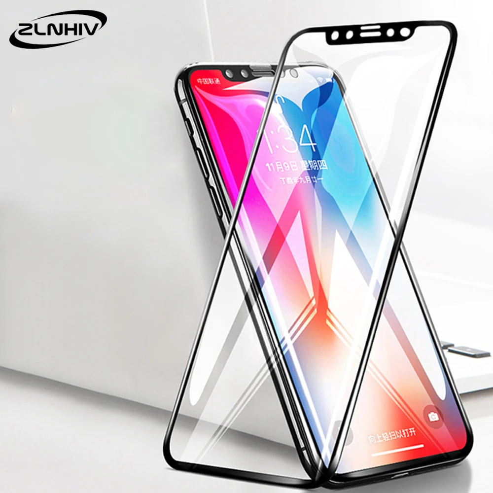 

ZLNHIV for iphone X XR XS MAX phone screen protector for i phone 7 8 plus S 6 6S 5 5S SE 5C tempered glass 9H Protective Film