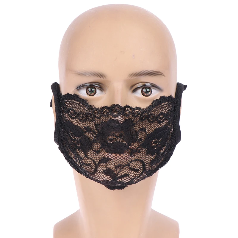Женские тонкие солнцезащитные винтажные Кружевные маски, один слой/два слоя, противопылезащитная маска для женщин, защитный респиратор для велоспорта PM 2,5