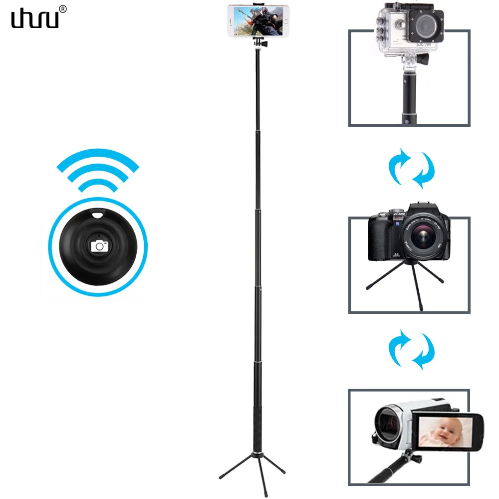 

Uhuru Selfie Stick with Bluetooth Remote and Tripod Portable Waterproof Monopod for GoPro for iPhone for Samsung Series for DSLR