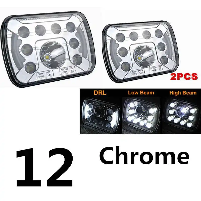 5X7 дюймов 45 Вт h4 светодиодный фонарь 7x6 для Jeep Wrangler YJ XJ truck FLD 50 60 70 80 Firebird Celica 240SX|led