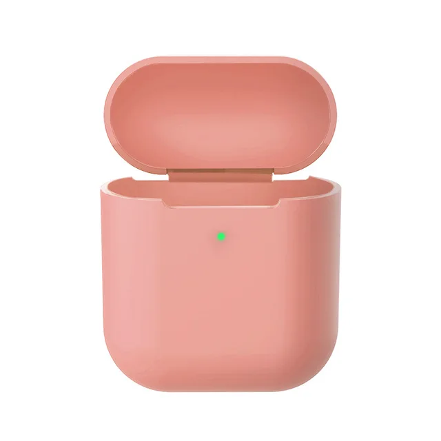 Чехол для наушников для Apple AirPods 2 жидкий силиконовый чехол беспроводной Bluetooth Air Pods чехол AirPod чехол s против отпечатков пальцев - Цвет: Coral Powder