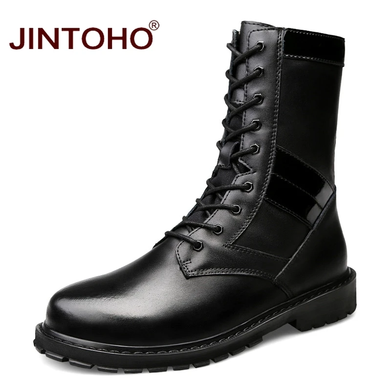 Ботинки мужские зимние из натуральной кожи до середины икры|shoes winter|shoes winter menshoes