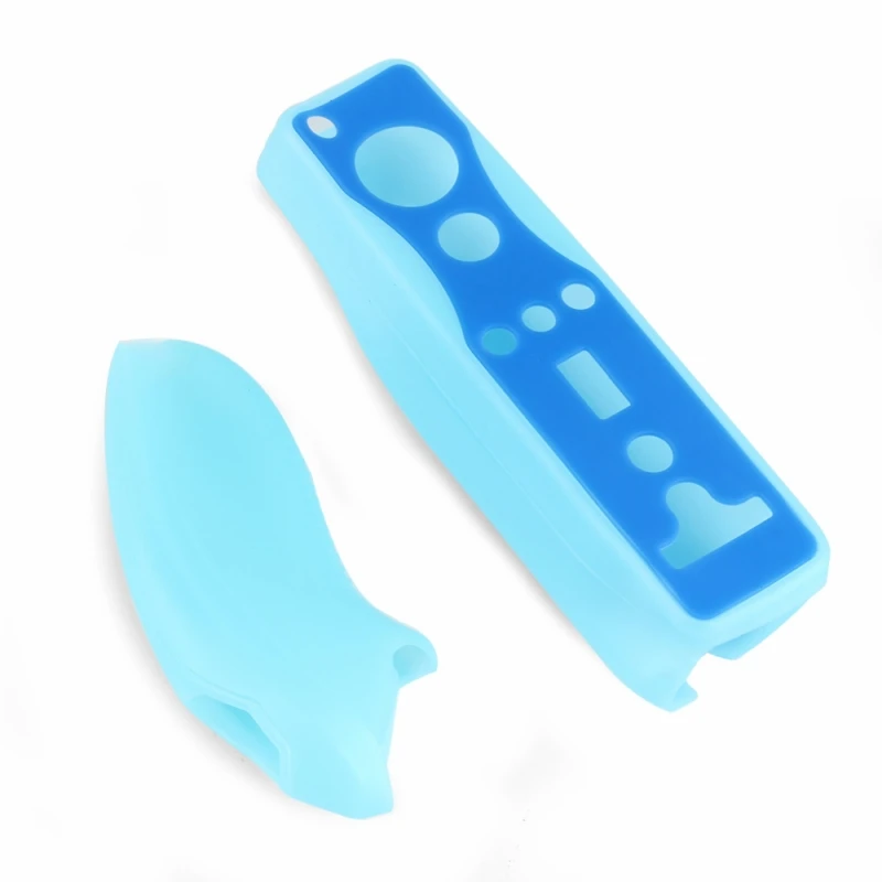 

1 Set Silicone Skin Case Cover for Nintendo Wii Remote Nunchuk Controller Dustproof
