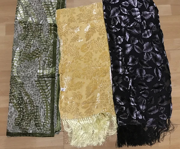 Новое прибытие Горячие девушки шелк Velvet Burnout шеи шарф Scarf12pcs/лот