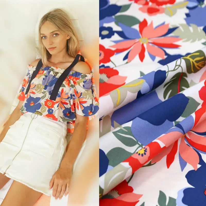 

small flower cotton patchwork for women kids dress bedsheet,100% pure cotton tissus au metre clothing for dolls DIY dress sewing