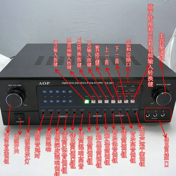 2SC5200-2SA1943 AOP KA-096 350 Вт+ 350 Вт Bluetooth усилитель высокой мощности домашний аудио Cara OK HIFI аудио