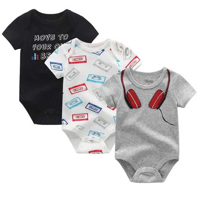 Новинка года; брендовые Детские Боди; сезон весна-лето; хлопковые боди для новорожденных; комплект одежды с короткими рукавами для маленьких мальчиков и девочек - Цвет: BDS3411