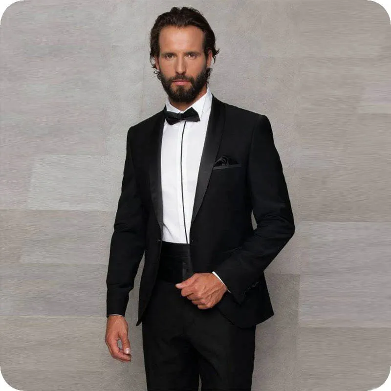 

Formal Black Men Wedding Suits Blazers Man Jacket Groom Tuxedos Slim Fit Terno Masculino Coat Pants Costume Homme Mariage 2Piece