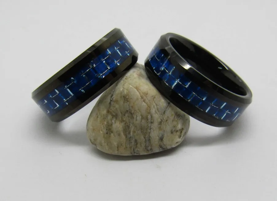 black wedding rings for men and women