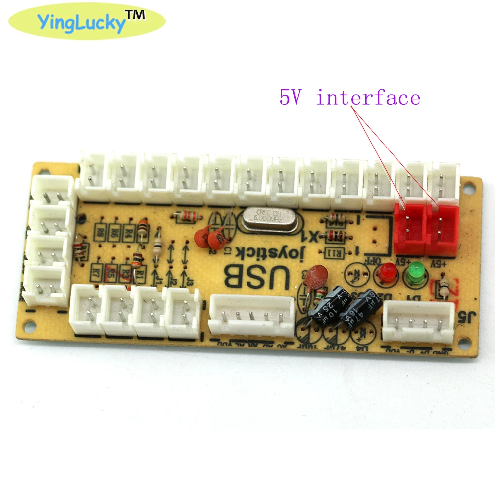 2 Players Zero Delay Arcade DIY KIT USB ENCODER PC TO JOYSTICK FOR 4way & 8way ZIPPY JOYSTICK & 4.8MM BUTTON 