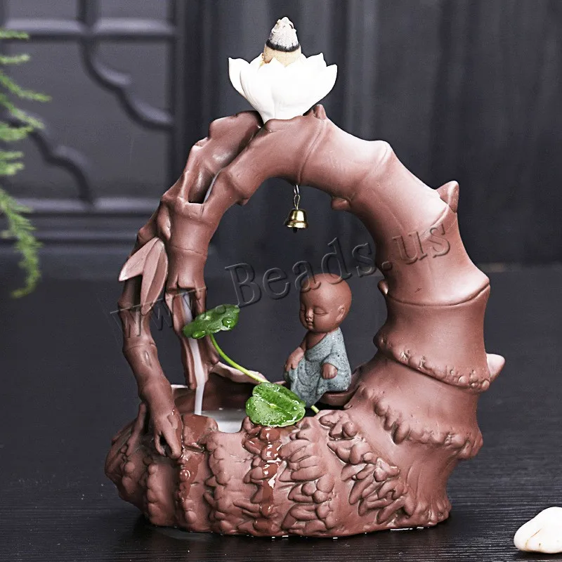 Backflow Incense Burner Home Decor Porcelain Incense Holder Little Monk Ceramic Waterfall Incense Censer Use In Home Teahouse
