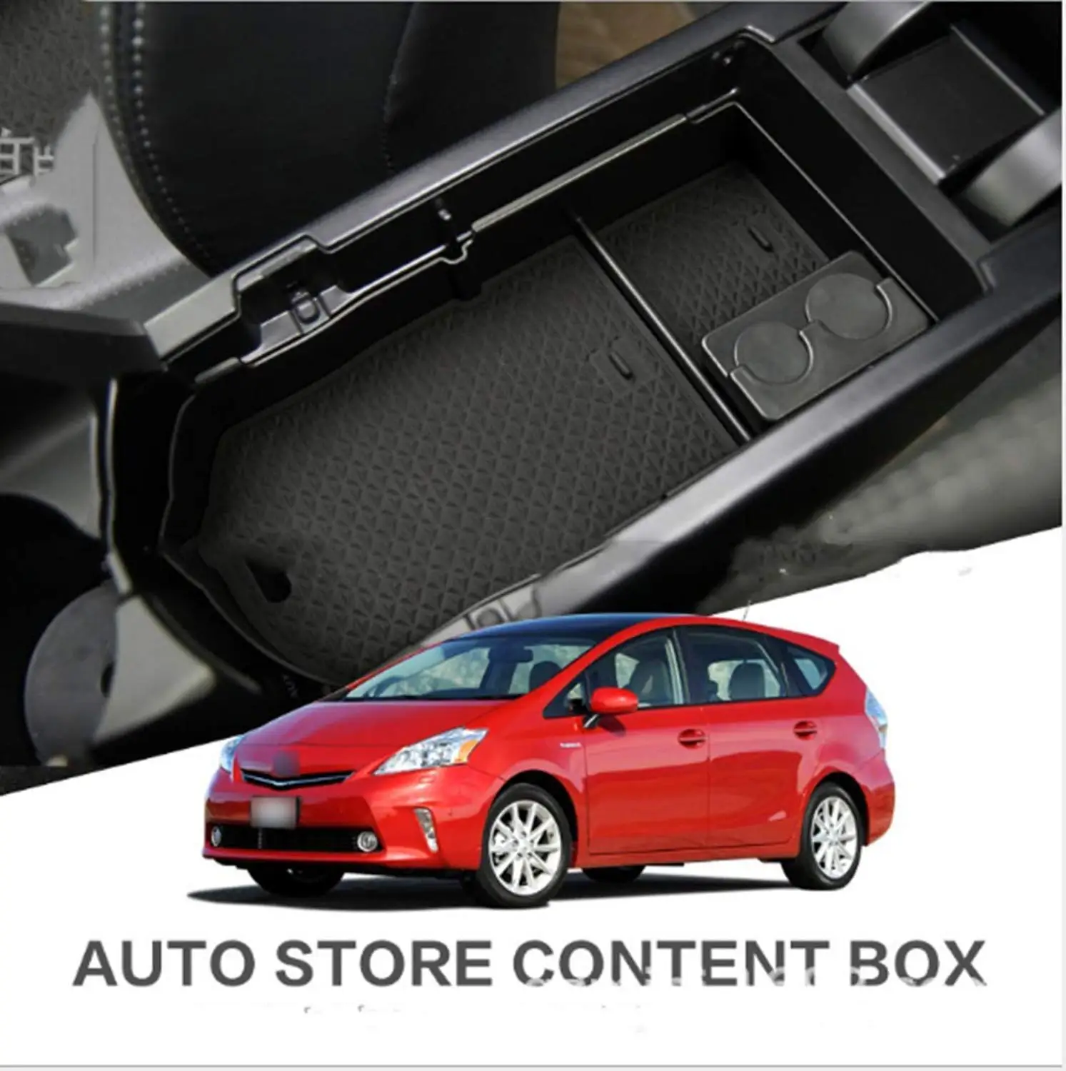 

Car Accessories ABS Armrest Box Storage Box 1 PCS For Toyota Prius 30 Series 2012-2015