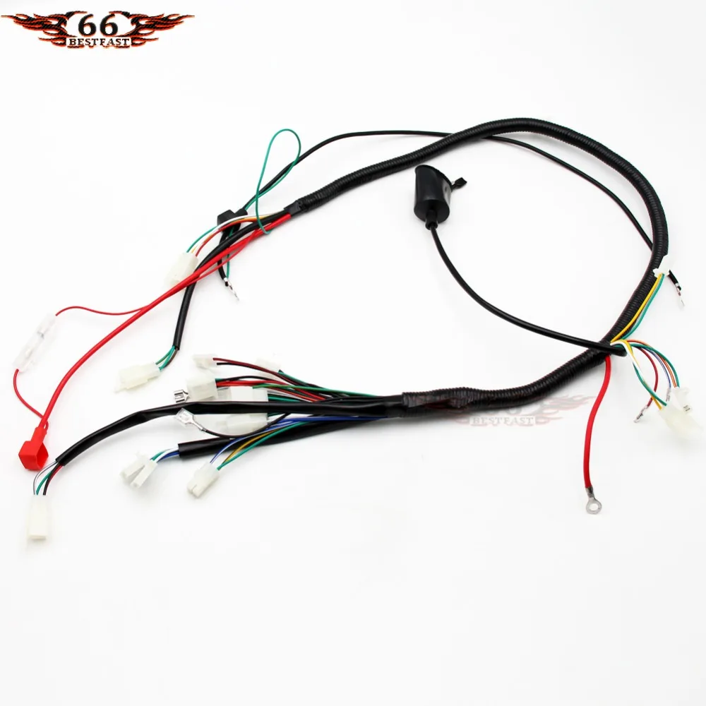 Полный Жгут электропроводки LOOM CDI катушка зажигания переключатель GY6 150CC 200CC 250CC ATV