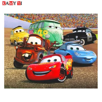 

KAMY YI Full Square/Round Drill 5D DIY Diamond Painting"Cartoon car"Mosaic Stitch Diamond Embroidery Home Decor Gift HYY