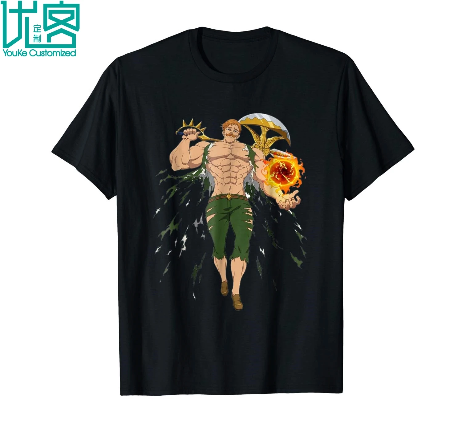 

Seven Deadly Sins Shirt Escanor 2019 Summer Men's Short Sleeve T-Shirt