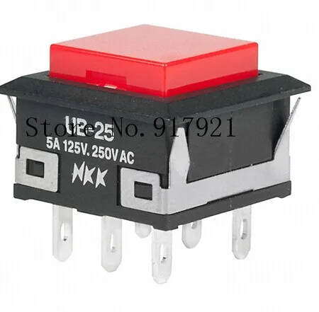 

[ZOB] UB25KKW01N-C imported from Japan nkk day open miniature illuminated pushbutton switch UB-25 flat thin --10pcs/lot
