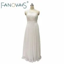 2017 Lace Chiffon Beach Wedding Dresses Beads Simple Cheap Bridal Gowns One Shoulder Vestido de Novia robe de maree