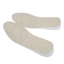 2017 Aumento de la Altura Plantilla Cojín de Piel Completo Hombres Mujeres Transpirable Absorbente Plantillas de Zapatos de Eva Almohadilla Del Pie Suelas De Los Zapatos Accesorios