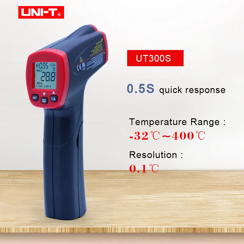 

UNI-T UT300S Infrared Thermometer Measure Non-Contact Fast Test Max Min Display Industrial MINI Digital Meter Temperature Scan