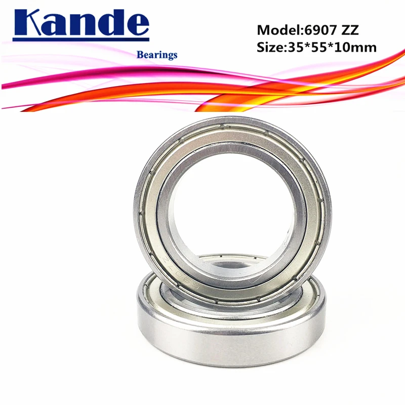 

6907 ZZ 4pcs 35x55x10 ABEC-1 6907ZZ Thin Section Deep Groove 6907 Ball Bearing 61907