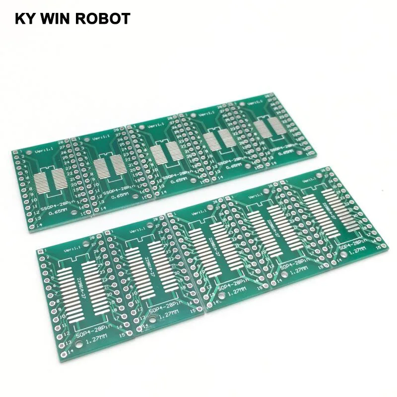 10 шт. SOP28 SSOP28 TSSOP28 to DIP28 печатная плата SMD для DIP 0 65 мм/1 27 мм до 2 54 Pin Pitch PCB конвертер
