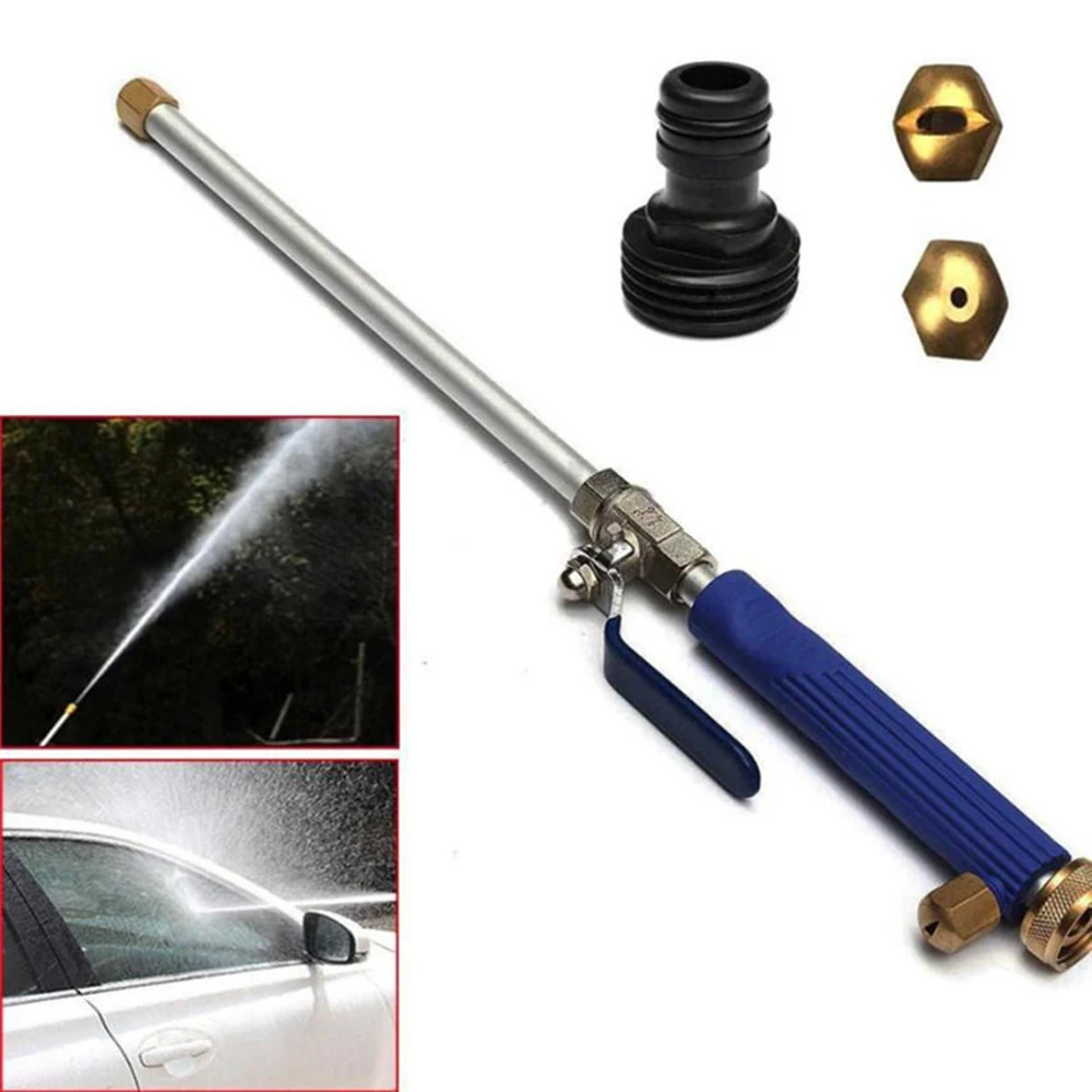 Car Garden Washer Gun High Pressure Washer Water Gun 2 Spray Tips Nozzle Long Bent Pole Water Hose Cleaning Tool Garden Watering