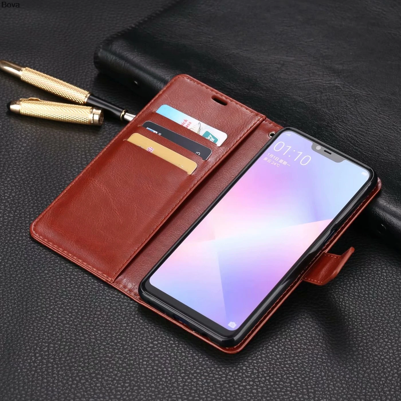 OPPO A5 A3s A7 с отделением для карт чехол A3 6 2 дюймов Pu кожаный бумажник откидной