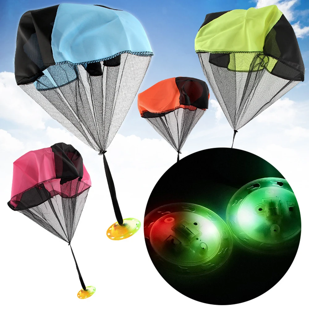 1pcs outdoor fun sports toy mini parachute hand throwing throwing light toy