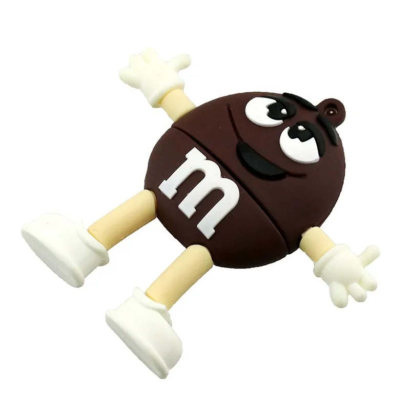 Прекрасный USB 2,0 мультфильм шоколад M&M радужные бобы конфеты USB флэш-накопитель 4 ГБ 8 г 16 ГБ 32 ГБ 64 Гб Флешка флэш-карта памяти подарки