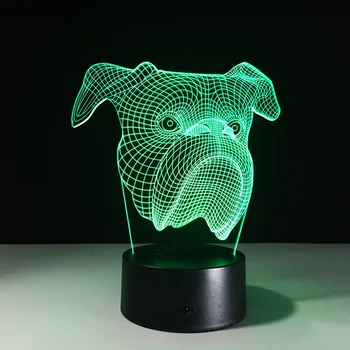 

Pekingese Dog 7 Color Lamp 3d Visual Led Night Lights For Kids Touch Usb Table Lampara Lampe Baby Sleeping Nightlight