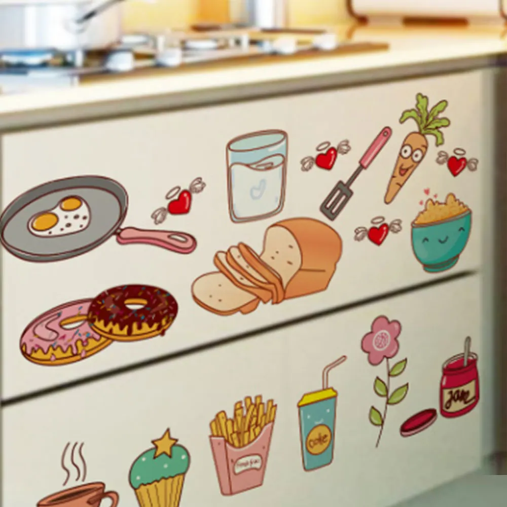 Creative Simple Waterproof Aluminum Foil Heat Resistant Oil-proof Kitchen Tile Wall Sticker Kitchenware Cartoon Stickers Decor Creative Simple Waterproof Aluminum Foil Heat Resistant Oil-proof Kitchen Tile Wall Sticker Kitchenware Cartoon Stickers Decor