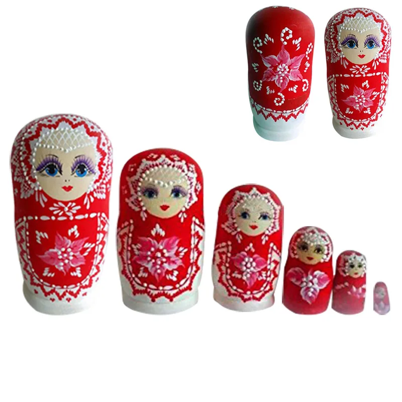 2017 6 шт. русская кукла липа мини гравер деревянные Обесцвечивающие куклы игрушка