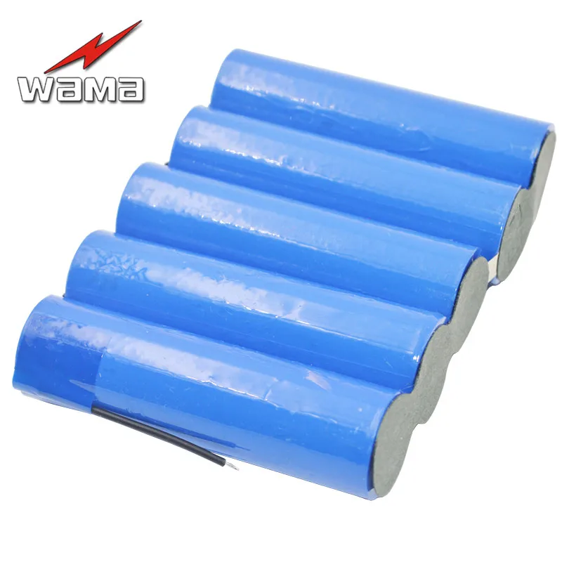 1x Wama 6000mAh 3.7V 18650 5-Series 5S Li-ion Lithium Batteries External Rechargeable Battery Packs for LED Light Power Bank