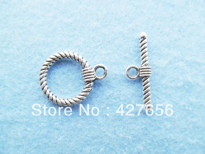 

Antique Silver tone Braid Hemp Toggle Clasp OT Hook Connector Pendant Cham Finding,Fit Charm Bracelet Necklace,DIY Accessory