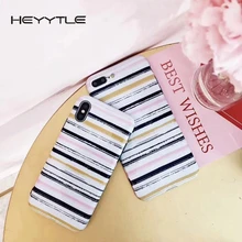

Heyytle Fashion Colorful Stripe Pattern Phone Case For iPhone X 8 7 6 6s Plus TPU Soft Cases Glossy Protective Back Cover Coque