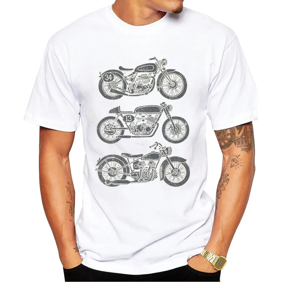 2017 Newest Cool Blaster Cafe Racer Designed T Shirt O neck Men's
