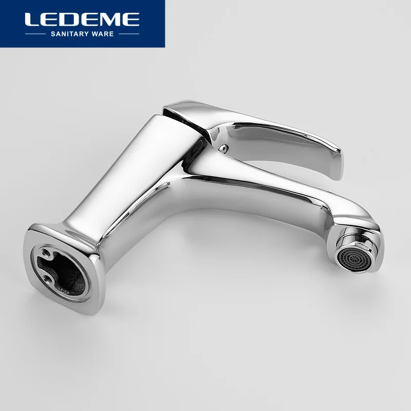 Billig LEDEME Neue Hot   Cold Wasserhahn Moderne Stil Verchromt Bad Singe Griff Wasserhähne Kupfer Mischer Thermostat Armaturen L1042