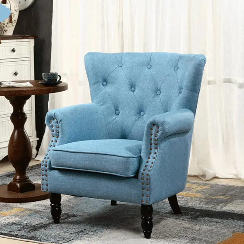 B американский кантри гостиная небольшой диван одна маленькая квартира кофе бар современный минималистский скандинавский диван ткань стул - Цвет: style 90