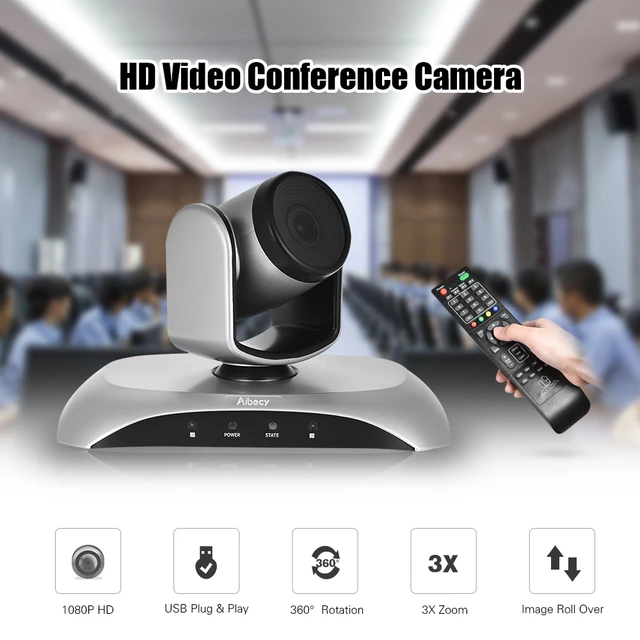 USB接続を備えたビデオ会議システムバンドル| 10Xオプティカルズーム1080PフルHD広角USBビデオ会議カメラと360°全方向性マイク  Webカメラ