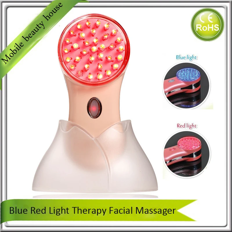 

Mini Portable Compact Size Blue Red Led Light Photon Therapy Anti Acne Treatment Skin Rejuvenation Beauty Instruments