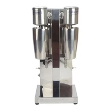 1PC Commercial Stainless Steel Milk Shake Machine Double Head Mixer Blender Make Milks Foam Milkshake Bubble