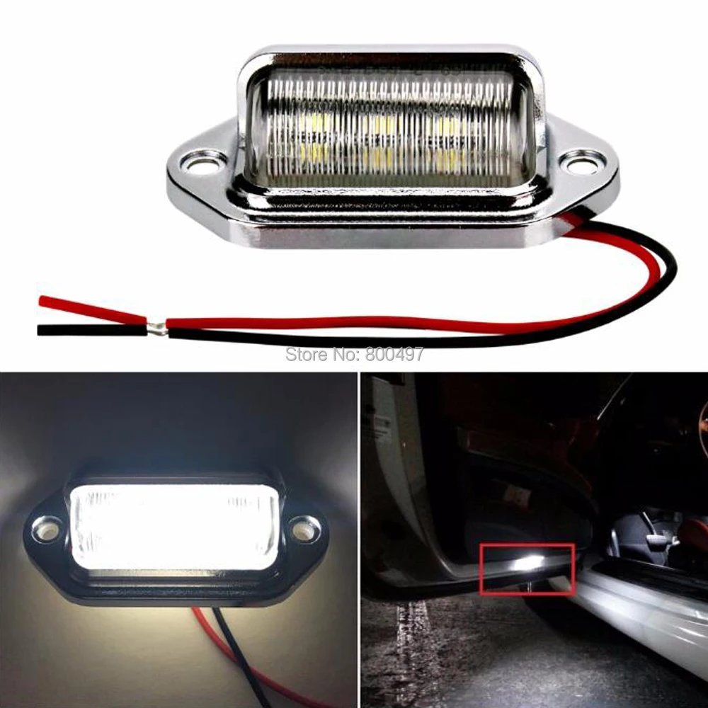 2 x Car LED Number Licence Plate Light Rear Tail Lamp Truck Trailer Lorry Auto Lights for Ford BMW Toyota VW Honda Kia | Автомобили и