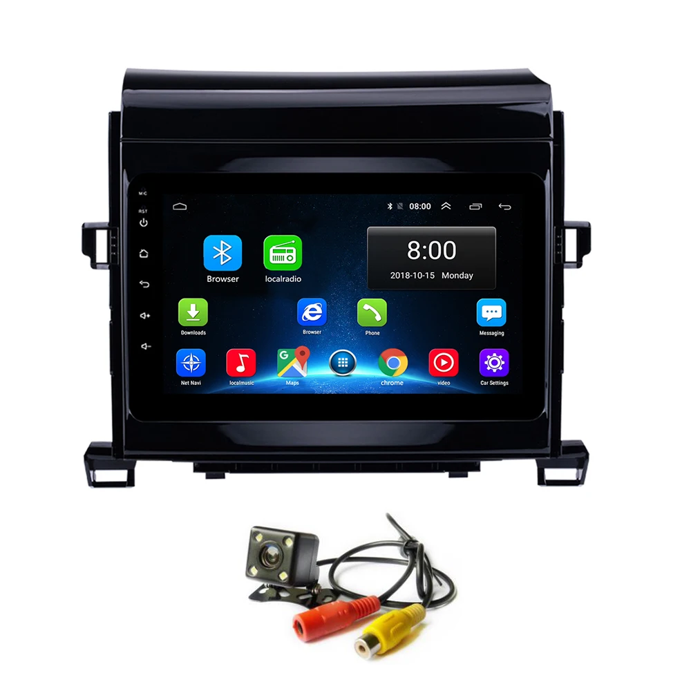 Clearance Android 8.1 Car Radio GPS Navi for Toyota Alphard Car Multimeida Player Navigator Stereo Head Unit with Steering Wheel Control 0