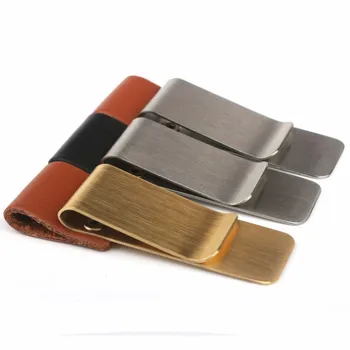 

2018 Stainless Steel Copper Slim Pocket Men Design Money Clip Wallet Cash ID Credit Card Business Dollar Holder Metal Bill Clamp