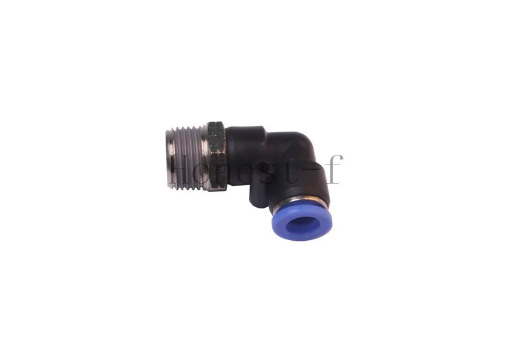 

Pneumatic Push in Quick Touch to Connect Fitting 3/8" OD Tube x 3/8" Male NPT 90 Deg Elbow Coupler