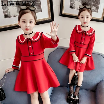 

LJWWMTZ Girls Princess Dress Autumn 2018 New Sweet Baby Christmas Outfits Long Sleeve Girl Dress children Clothing 2-10Y ACK100