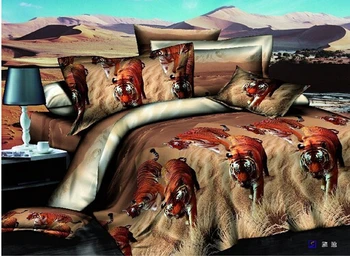 

3D Animal Queen King Size Bed Quilt/Duvet Sheet Cover 4PC Set