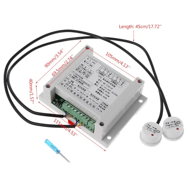 Умный Контролер высокого и низкого уровня жидкости с 2 бесконтактным сенсорным модулем автоматический контроль уровня жидкости воды инструмент