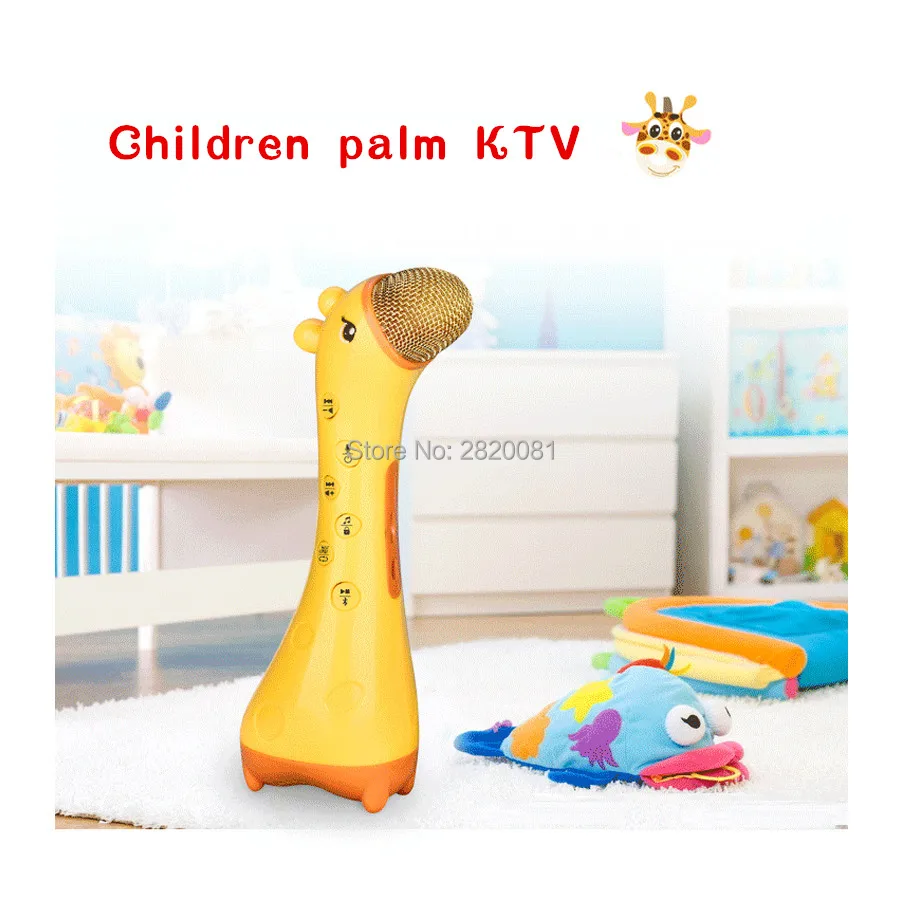 children palm KTV handheld electronic microphone deer model Wireless bluetooth Singing font b Toys b font