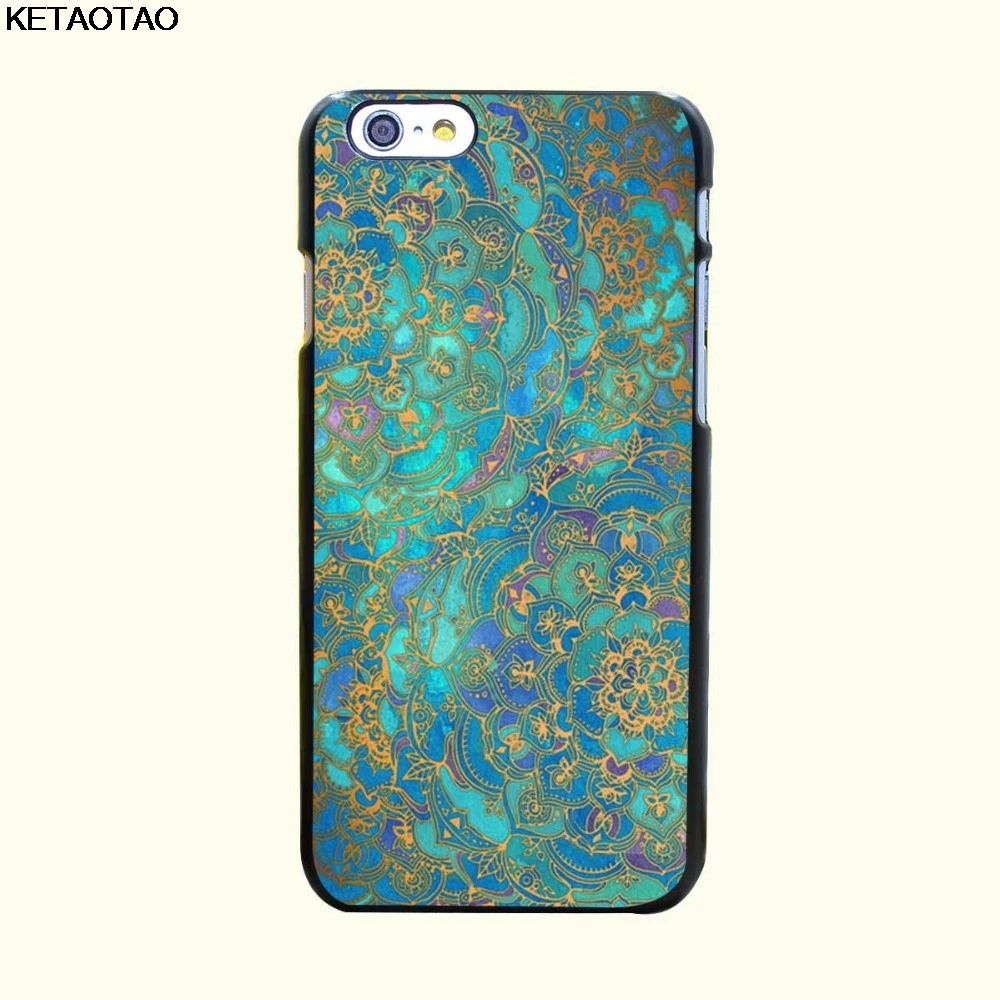 KETAOTAO zaporio Giada витражные мандалы чехлы для телефонов iPhone 4S 5C 5S 6S 7 8 Plus X SE Чехол